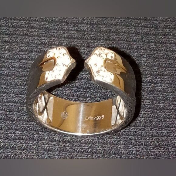 Elegant Sundays Child Natural White Zircon in Platinum Over Sterling Ring Sz 7 - Picture 4 of 6